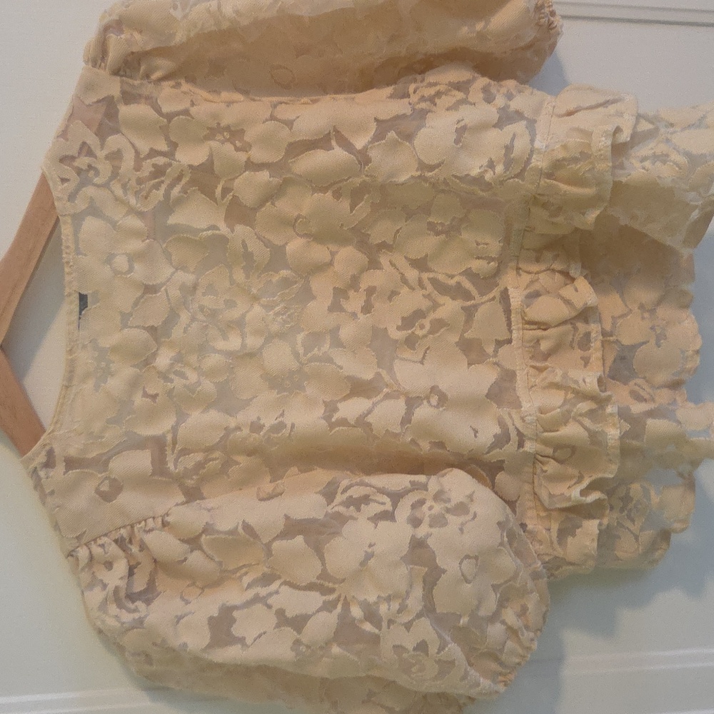 Zara Cream Patterned Top - Picture 3 of 3